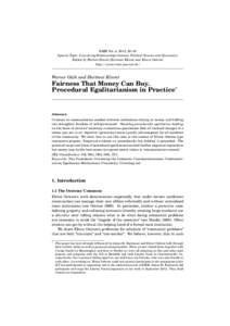 RMM Vol. 4, 2013, 28–38 Special Topic: Coevolving Relationships between Political Science and Economics Edited by Herbert David, Hartmut Kliemt and Elinor Ostrom http://www.rmm-journal.de/  Werner Güth and Hartmut Kli