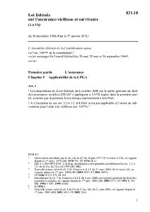 Loi fédérale sur l’assurance-vieillesse et survivants[removed]LAVS)1