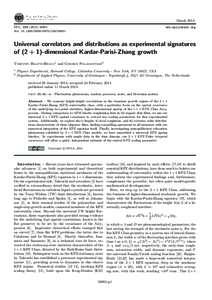 March 2014 EPL, [removed]doi: [removed][removed]www.epljournal.org