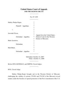 Law / Kansas / United States / Fred Phelps / Westboro Baptist Church / Shirley Phelps-Roper / Frisby v. Schultz