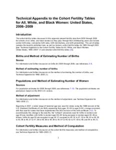 Actuarial science / Centers for Disease Control and Prevention / Science / National Center for Health Statistics / Cohort / Demographics of the United States / Birth rate / Fertility / Hyattsville /  Maryland / Demography / Population / Statistics