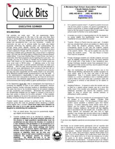 A Montana High School Association Publication 1 South Dakota Avenue Helena, MT[removed][removed]8250 fax www.mhsa.org