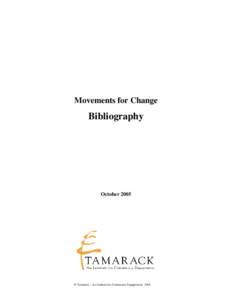 Movements for Change  Bibliography October 2005