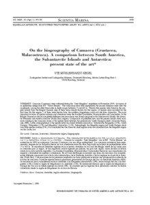 Zoology / Diastylis / Cyclaspis / William Thomas Calman / Diastylidae / Bodotriidae / Leuconidae / Antarctic / Subantarctic / Cumacea / Taxonomy / Physical geography