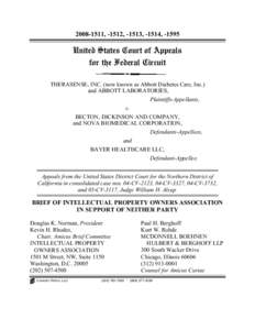 Microsoft Word - Draft Therasense Amicus Brief[removed]doc