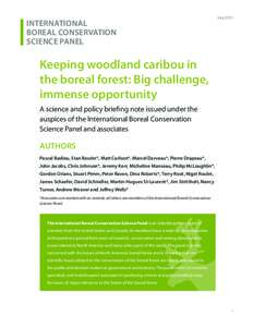 Systems ecology / Migratory woodland caribou / Forests / Habitats / Taiga / RAVEN / Deer / Boreal Forest Conservation Framework / Peel Watershed / Physical geography / Reindeer / Biogeography