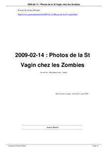 [removed] : Photos de la St Vagin chez les Zombies Extrait du Genres Pluriels http://www.genrespluriels.be[removed]Photos-de-la-St-Vagin.html