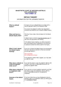 Microsoft Word[removed]Default Inquiry - Info for Judgment Debtor June 2010.doc