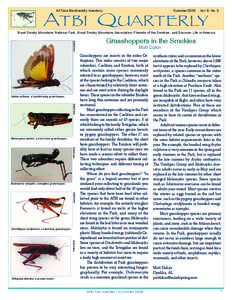 ATBI QUARTERLY All Taxa Biodiversity Inventory Summer[removed]Vol. 6, No. 3