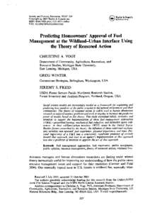 Society and Natural Resources, 18:[removed]Copyright[removed]Taylor & Francis Inc. ISSN: [removed]print[removed]online DOI: [removed][removed]  0