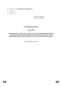 EUROPEAN COMMISSION  Brussels, [removed]C[removed]final  COMMISSION DECISION