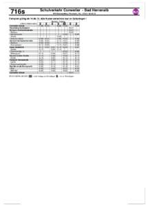 716s  Schulverkehr Conweiler - Bad Herrenalb RVS SüdwestBus, Pforzheim, Tel.:   Fahrplan gültig abAlle Kurse verkehren nur an Schultagen !