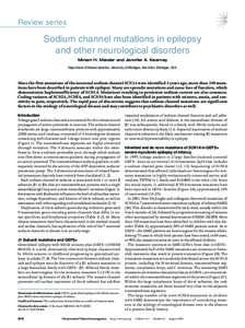 Review series  Sodium channel mutations in epilepsy and other neurological disorders Miriam H. Meisler and Jennifer A. Kearney Department of Human Genetics, University of Michigan, Ann Arbor, Michigan, USA.