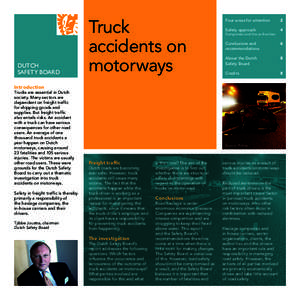 DUTCH SAFETY BOARD Truck accidents on motorways