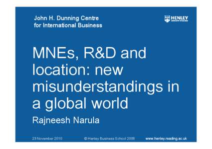 Microsoft PowerPoint - 3-MNEs, R&D and location NARULA.ppt