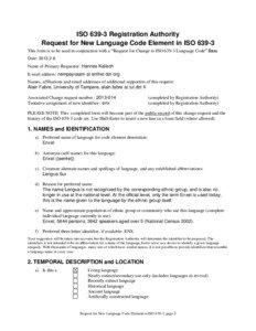 Identifiers / Language / Culture / Computing / ISO 639-3 / Enxet language / Registration authority / Language code / Enxet people / ISO 639 / Internationalization and localization / Languages