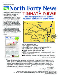 North Forty News  May 2014 Rate Card Serving north Fort Collins and Northern Larimer