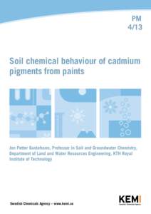 PM 4/13 Soil chemical behaviour of cadmium pigments from paints