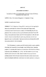 Uranium Mill Tailings Remedial Action / Environmental impact statement / Moab /  Utah / National Environmental Policy Act / Uranium mining / Tailings / NEPA / Earth / Moab Tailings / Impact assessment / Environment / United States Department of Energy