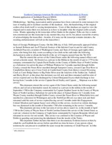 Southern Campaign American Revolution Pension Statements & Rosters Pension application of Archibald Peacock R8026 fn18NC Transcribed by Will Graves[removed]Methodology: Spelling, punctuation and/or grammar have been cor