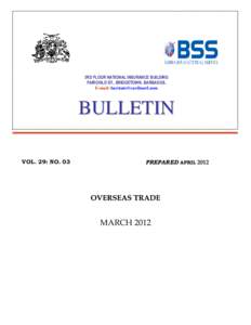 3RD FLOOR NATIONAL INSURANCE BUILDING FAIRCHILD ST., BRIDGETOWN, BARBADOS. E-mail: [removed] BULLETIN VOL. 29: NO. 03