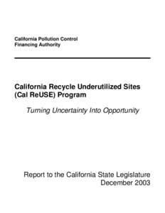 California Recycle Underutilized Sites Program