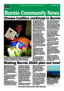 Proudly brought to you by the Burnie City Council  DECEMBER 2011 Burnie Community News
