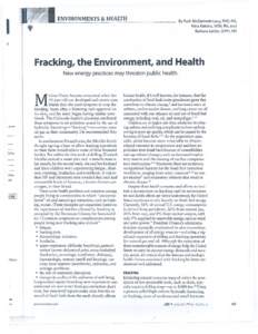 ENVIRONMENTS & HEALTH  I By Ruth McDermott-Levy, PhD, RN, Nina Kaktins, MSN, RN, and