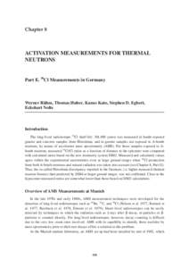 Chapter 8  ACTIVATION MEASUREMENTS FOR THERMAL NEUTRONS  Part E. 36Cl Measurements in Germany