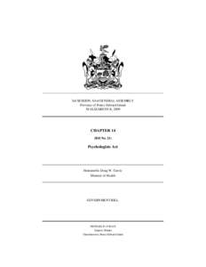 3rd SESSION, 63rd GENERAL ASSEMBLY Province of Prince Edward Island 58 ELIZABETH II, 2009 CHAPTER 14 (Bill No. 21)