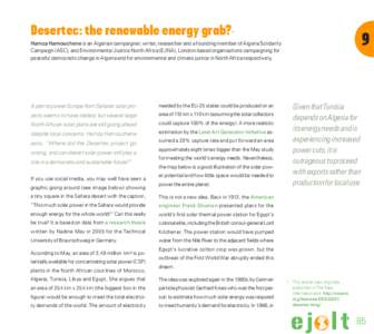 Desertec: the renewable energy grab?  9 1
