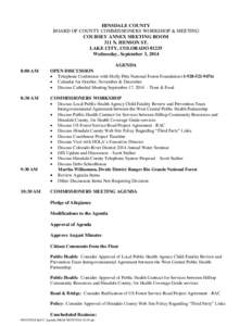 Meeting / The Agenda / Public health / Geography of Illinois / Geography of the United States / Illinois / Chicago metropolitan area / Hinsdale /  Illinois / Hinsdale