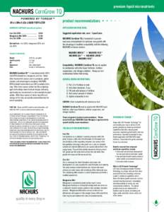 premium liquid micronutrients  NACHURS CornGrow TQ .5Fe-1.5Mn-5.5Zn liquid fertilizer  product recommendations • • • • •