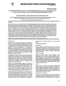 International Journal of Pharmacy and Pharmaceutical Sciences Vol 2, Issue 2, 2010