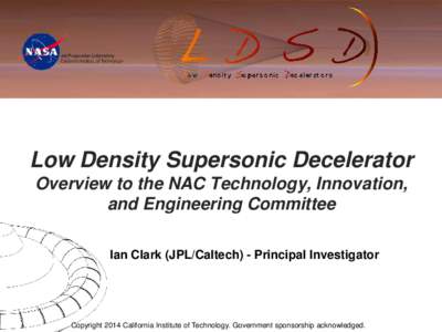 Low Density Supersonic Decelerator (LDSD) Technology Demonstration Mission