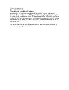 COPYRIGHT NOTICE: Rhonda K. Garelick: Electric Salome is published by Princeton University Press and copyrighted, © 2007, by Princeton