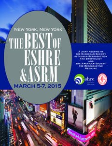 New York, New York  THE BESTOF ESHRE &ASRM