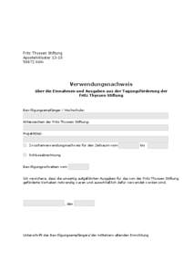 Formular zurücksetzen  Formular drucken Fritz Thyssen Stiftung Apostelnkloster 13-15