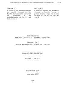 895 der Beilagen XXIV. GP - Beschluss NR - 43 Anlage 32 (Koordinatenverzeichnis XXIV) (Normativer Teil)  1 von 16 PRILOGA 32 k lenu 11 Pogodbe med Republiko