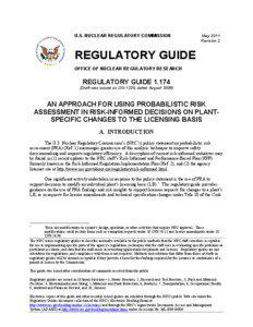 Regulatory Guide 1.174, Revision 2, 