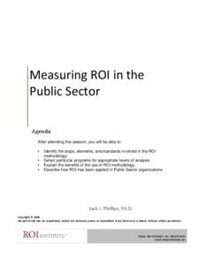 Microsoft Word - one hour 15 min_Measuring ROI in the Public Sector
