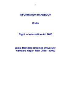 1  INFORMATION HANDBOOK Under