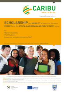 Erasmus Mundus Action 2  SCHOLARSHIP and MOBILITY programme between EUROPE and the AFRICA, CARIBBEAN AND PACIFIC (ACP) region for Master Students