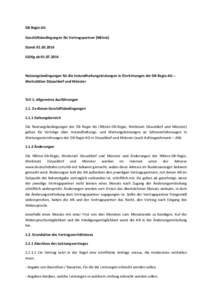 DB Regio AG Geschäftsbedingungen für Vertragspartner (NBInst) Stand: Gültig abNutzungsbedingungen für die Instandhaltungsleistungen in Einrichtungen der DB Regio AG -Werkstätten Düsseldorf u