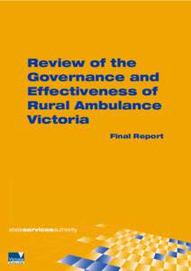 Review of the Governance and Effectiveness of Rural Ambulance Victoria