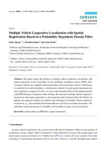 Multiple Vehicle Cooperative Localization with Spatial Registration Based on a Probability Hypothesis Density Filter