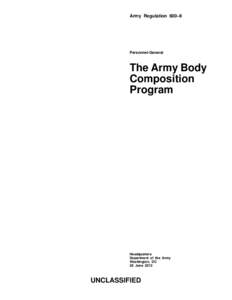 Army Regulation 600–9  Personnel-General The Army Body Composition