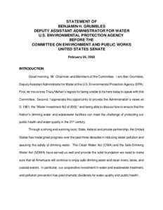 State Revolving Fund / Soft matter / Safe Drinking Water Act / Clean Water Act / Drinking water / Water / Clean Water State Revolving Fund / Water supply and sanitation in the United States / Federal assistance in the United States / United States