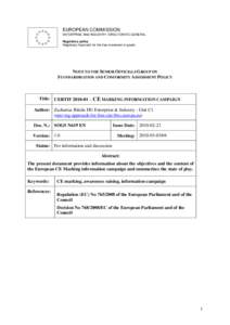 Microsoft Word - N619 - Certif[removed]CE campaign_short_descr_short.doc