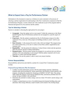 Microsoft Word - What to Expect from a Pay for Performance Partner P4P NC[removed]12_redlined.docx